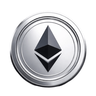 Elemento visual flutuante exibindo a moeda Ethereum (ETH)